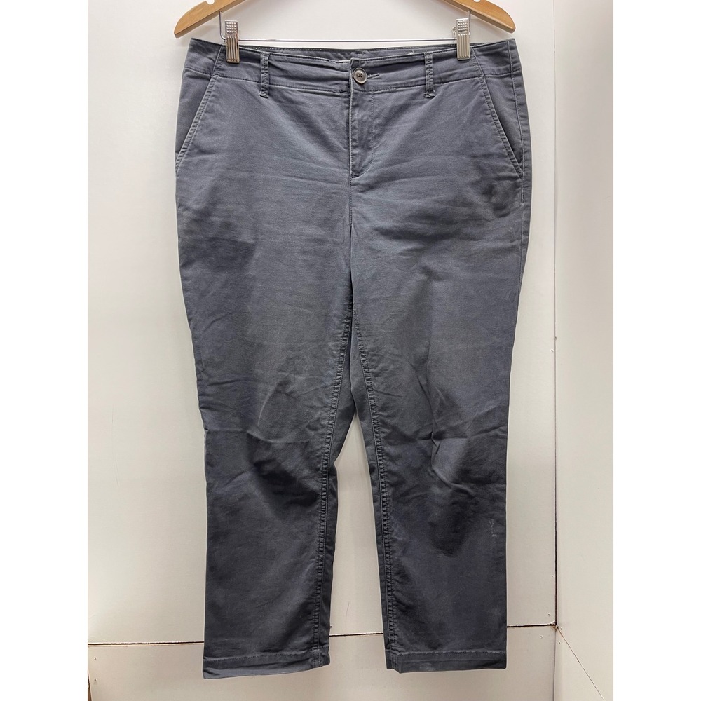 LOFT The Monroe Slim Gray Petite Pants Size 10P 0729011